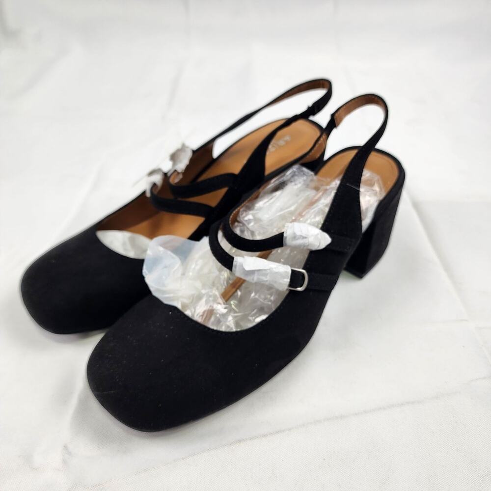 Arizona Jean Co. Women's Hatch Slingback Block Heel Pumps Black Size 10M New